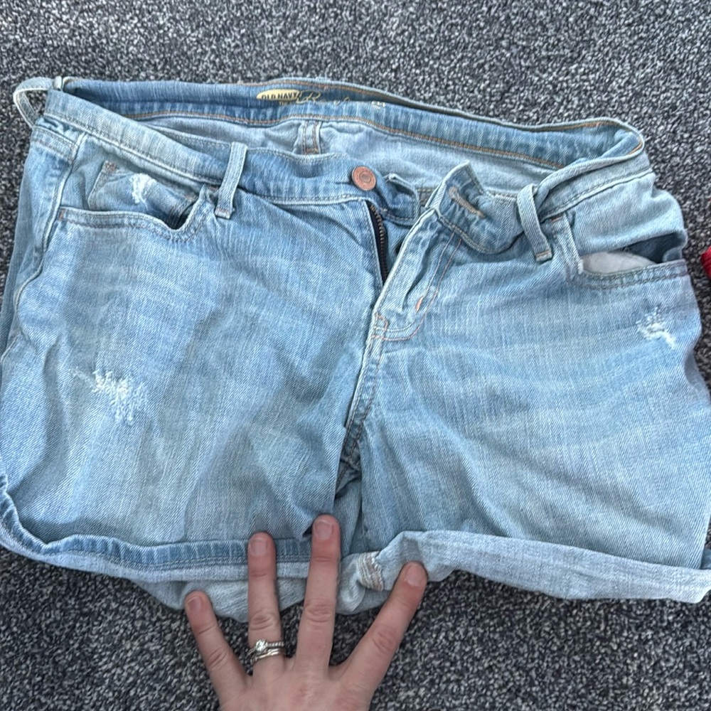 Light Jean, denim boyfriend shorts